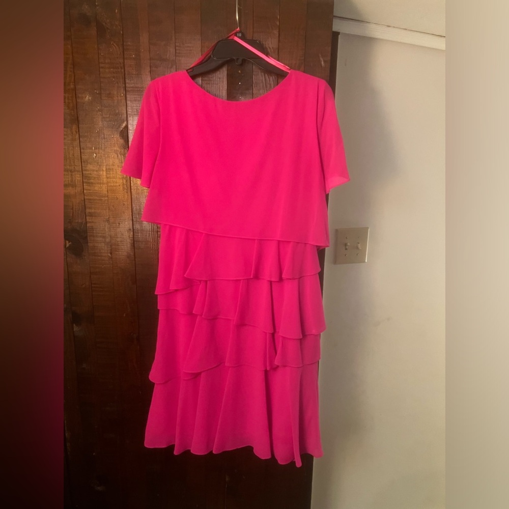 Jessica Howard midi dress. Hot pink. Worn once for a wedding.